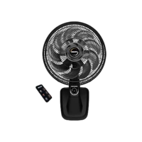 Ventilador de Parede Mallory Smart Control – Controle Remoto, Oscilação Direcionada, Potência de 140W, Sistema Smart Swing, Hélice de 15 Pás – Preto/Grafite - 127V