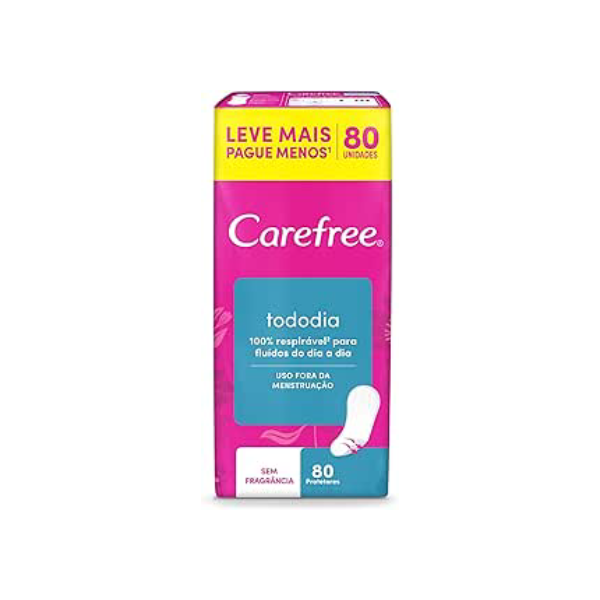 Carefree Protetor Diário Todo Dia sem Perfume 80 unidades