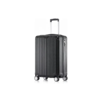 Ygm Malas Mala 2040 Preto 55 Cm X 35cm X 25cm 10kg Com Ziper Extensor Abs Rodinhas 360 Leva Na Cabine Do Avisão Resistente