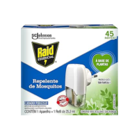 Raid Essencial Repelente Eletrico Líquido À Base de Plantas, 1 Aparelho e 1 Refil de 25,2ml
