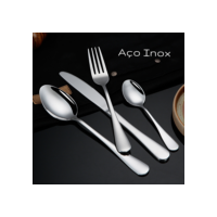 24 Peças Jogo De Faca Garfo Colher De Mesa Usado Em Restaurantes E Cozinhas Promoção
