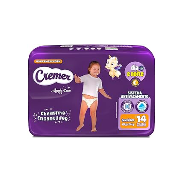 Fralda Cremer Jumbo Grandinhos 14 Unidades