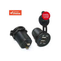 Porta USB Dupla 3.1A Carregador De Carro Com Abertura LED Modificado Motorhome/yacht 12-24V universal