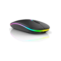 Mouse Sem Fio Recarregável Wireless Bluetooth Optico Led Rgb Colorido Ergonômico Usb 2.4 Ghz Notebook Computador Pc Desktop Linha Premium