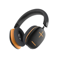 Basike Fones De Ouvido Sem Fio, Headphone Bluetooth on-ear com Microfone, Até 50 Horas de Música, HQ182B (Laranja Preto)