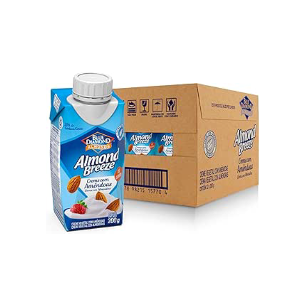 Pack de Creme com Amêndoa Almond Breeze 200g - 12 Unidades