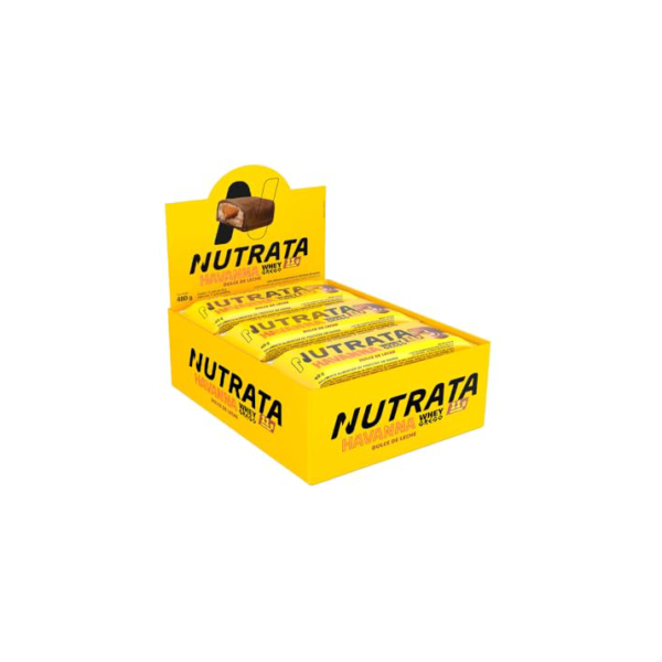 Nutrata Whey Grego Havanna 40g display com 12 barras - Brownie de chocolate