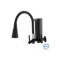 Torneira de Cozinha Flexivel Gourmet Com Filtro Slim para Cozinha Preta de Parede Luxo