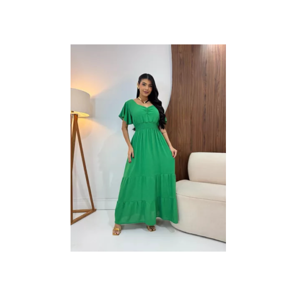 Vestido Longo Feminino De Manguinhas Multiuso De Luxo