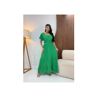 Vestido Longo Feminino De Manguinhas Multiuso De Luxo