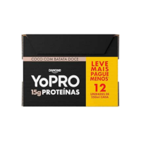 YoPRO Bebida Láctea UHT Coco com Batata-Doce 15g de proteínas 250ml - 12 unidades