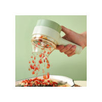 Cortador Elétrico De Legumes 4 Em 1 Sem Fio Alho Com Carregamento USB Triturador Durável Ferramenta De Cozinha