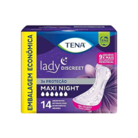 Absorvente Para Incontinência Urinária Lady Discreet Maxi Night 14 Unidades, Tena