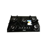 Fogão cooktop 5 bocas a gas bivolt acendimento automático Braslar