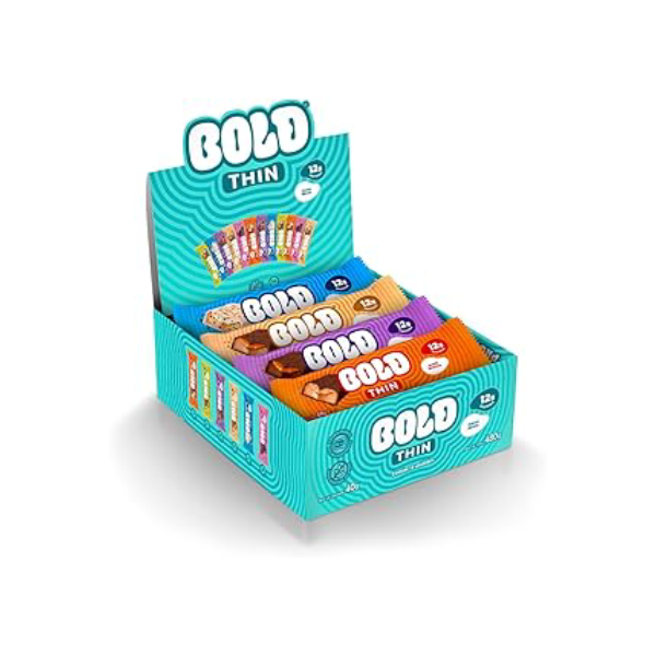 Barra de Proteína BOLD Snacks Thin Mista (12g de Proteína) - Caixa com 12 unidades