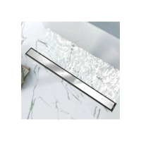 Ralo Linear Oculto invisível Sifonado Aço inox 6x50cm Banheiro Lavabo Área gourmet Lavanderia