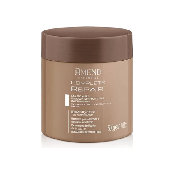 Máscara Reconstrutora Amend Expertise Complete Repair, 500g, Com Bio-amino Reconstrutores, Repara, Reconstrói E Protege Os Cabelos De Dos Futuros