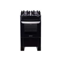 Fogão Atlas 4 Bocas preto Atenas Glass com Acendimento automático - Bivolt