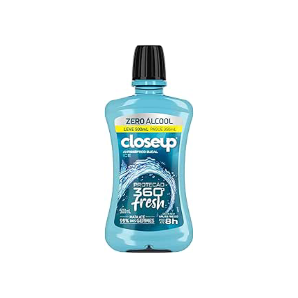 Close Up Antisséptico Bucal Ice Sem Álcool 500 Ml