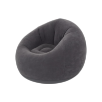 Sofá Poltrona Puff Inflável Deluxe Aveludado Gigante - Impermeável, 100kg, Bomba Inclusa, Conforto Interno, Design Moderno e Portátil