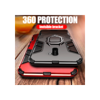 Keysion armadura para xiaomi pocophone f1 caso à prova de choque pc + tpu capa protetora traseira para poco f1 caso suporte magnético anel