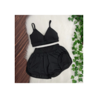 Conjunto combo duas peças Top e Short Fitness Para Academia Treino dryfit com forro para o dia a dia