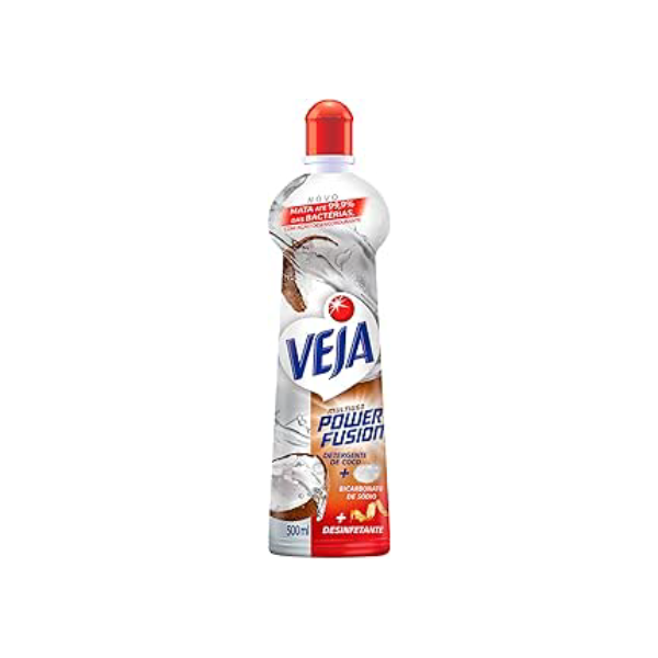 Veja Desinfetante Multiuso Power Fusion Coco 500Ml Branco/Vermelho