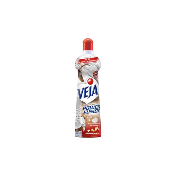 Veja Desinfetante Multiuso Power Fusion Coco 500Ml Branco/Vermelho