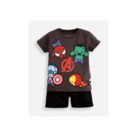 conjunto infantil curto os vingadores cinza