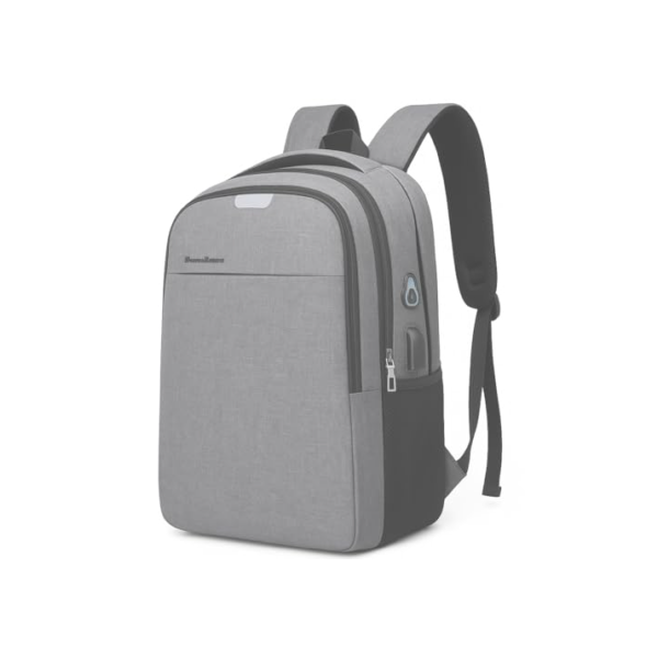 Mochila Executiva Unissex para Notebook até 15.6” - com Entrada USB e Passa-fio para fone – Ideal para Faculdade, Trabalho e Viagens – Antifurto, Resistente e Confortável (Cinza)