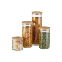 Conjunto De 4 Potes Herméticos Tampa De Bambu Electrolux