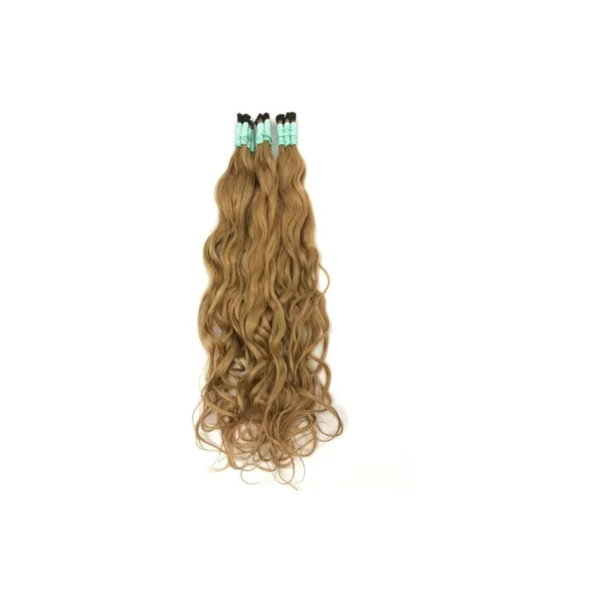 Cabelo Humano Loiro Mel Ondulado Indiano De 60cm Com 50grs.