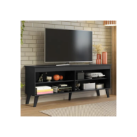 Rack Para Tv Até 65 Polegadas Com Pés Preto Turim Madesa 69978N