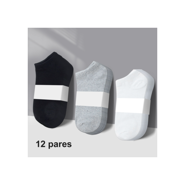 meias masculina kit 12 pares，12 Pares meias masculino,Meias De Barco，meias esportivas，meias de algodão masculino，respirável,mens