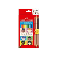 Lápis de Cor Ecolápis Caras & Cores 12 Cores + 6 Tons de Pele, Faber-Castell
