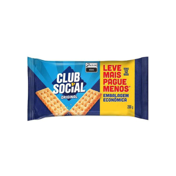 Biscoito Salgado Club Social Original Embalagem Econômica 288g