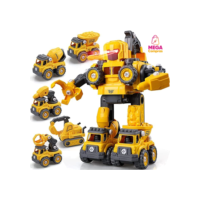 Robô Carrinho Brinquedo 5 Em 1 Construbots Monta E Desmonta Educativo Infantil Com Ferramentas Criativas