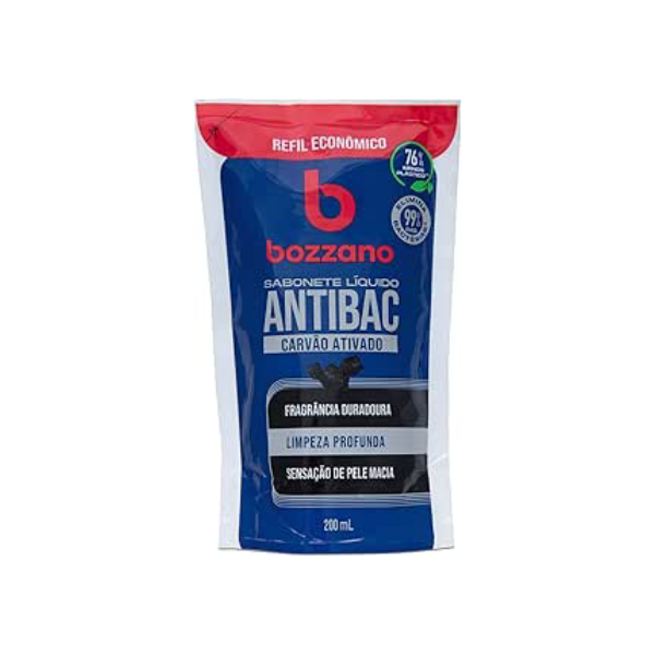 Bozzano Sabonete Líquido Antibac Carvão Ativado Refil 200ml