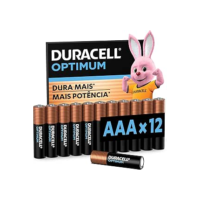 Duracell Pilha Optimum AAA Palito Com 12 Unidades