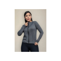 Casaco Fit Blusa Treino Proteção Solar Uv Corrida Academia