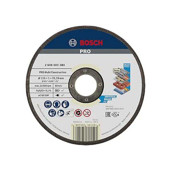 Bosch Disco de Corte Multiconstruction 115x1mm Preto