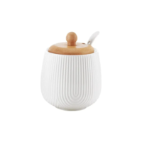 Açucareiro em Cerâmica C/ Colher 360ml Oásis - Hauskraft