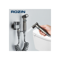 Ducha Higiênica Metal Para Kit Banheiro, Saída Dupla G1/2 Com Pulverizador Bidê Montado Na Parede