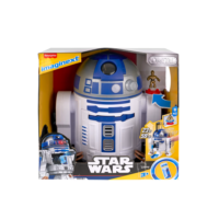Imaginext Disney Star Wars R2-D2 brinquedo com luzes sons e C-3Po Diecast personagem - Mattel HXG52