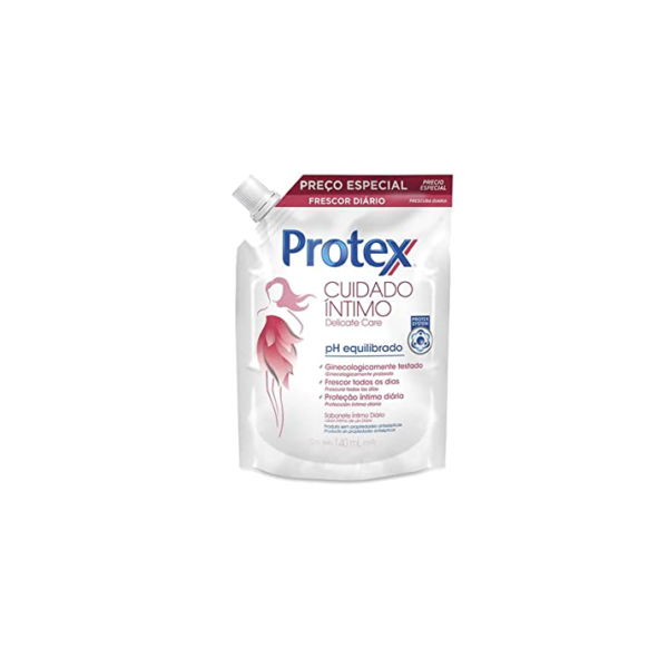 Sabonete Íntimo Líquido Protex Cuidado Íntimo Delicate Care 140ml Refil