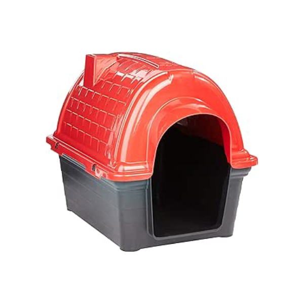 Furacão Pet Iglu Casinha de Plástico para Cães, Vermelho, 2