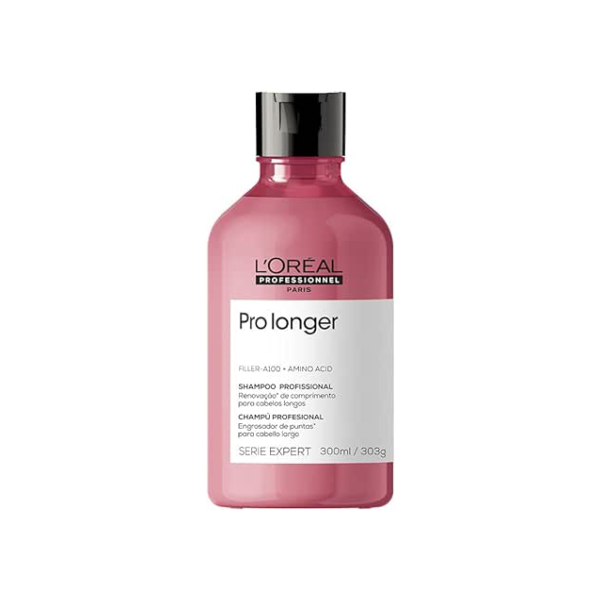 L'Oréal Professionnel Shampoo Pro Longer, Reduz a Quebra e a Aparência de Pontas Duplas, Adiciona Volume e Brilho, Para cabelos finos e com afinamento, 300ml