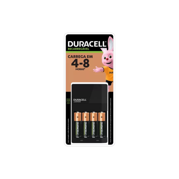 Carregador De Pilhas Recarregáveis Duracell Aa/aaa Com 4 Aa