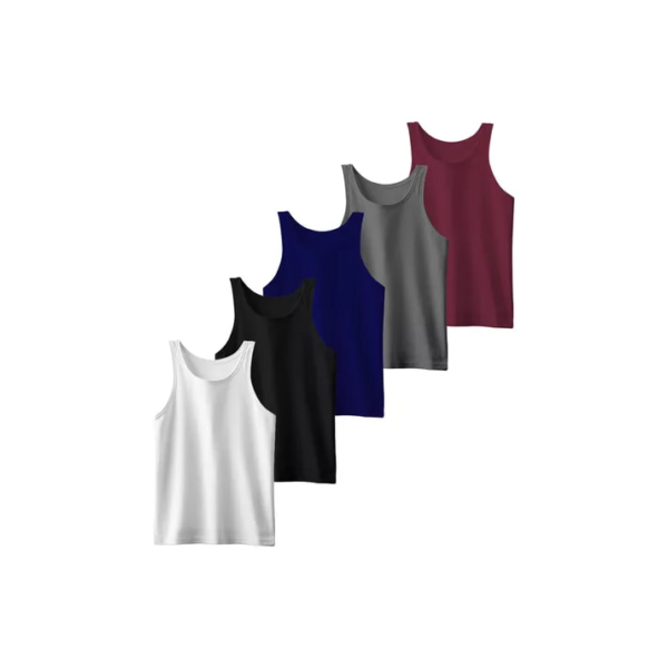 Kit 5 Camisetas Regatas Masculina Lisa Básica Academia Dry