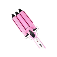 Chapinha Modelador De Cabelo, Ondulador de Cachos Tri-Ondas, 3 Em 1, Cerâmica, Efeito Natural e Profissional 110 Volts- QH shopp (Rosa)